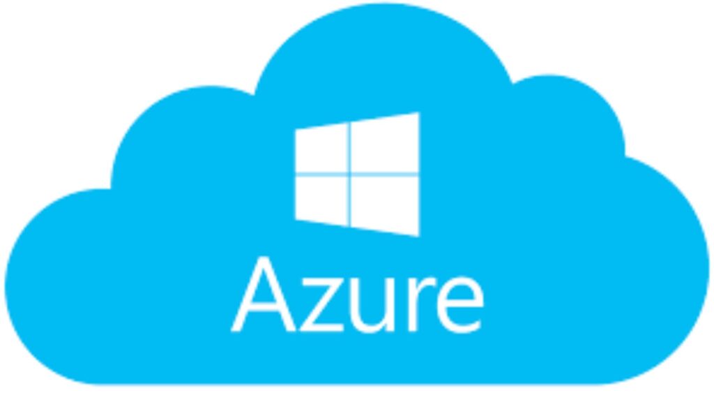 Blue cloud icon with the Microsoft Windows logo in the center and "Azure" written below, representing Microsoft Azure cloud services and features like Conditional Access Policy for secure access management.